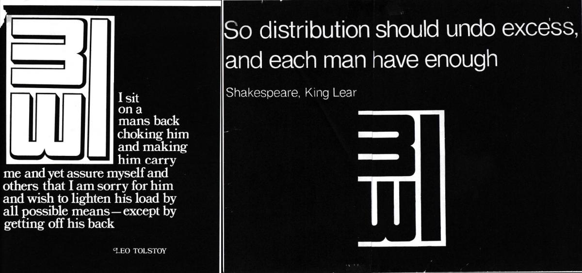 Scans of old posters, with Tolstoy and Shakespear quotes