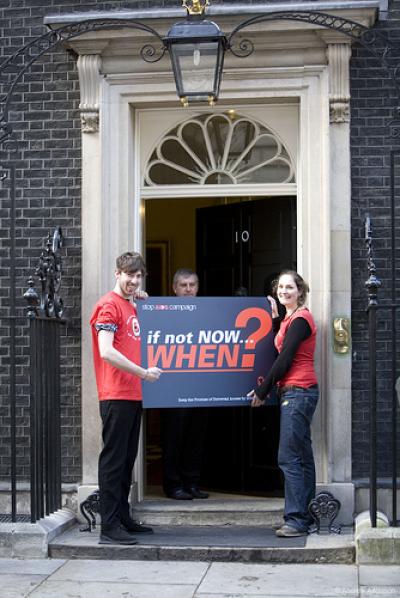 2008-03-11 TAN parliamentary lobby day hand in at number 10 Downing Street