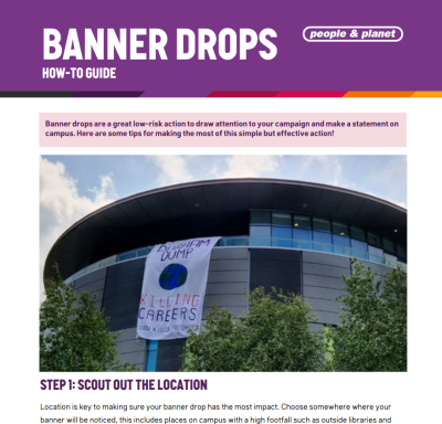 Screen grab of Banner Drop resource