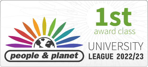 People & Planet University League award class: 1st