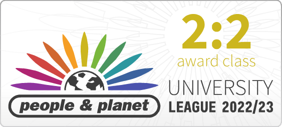 People & Planet University League award class: 22