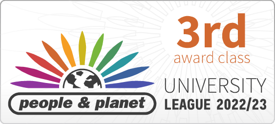 People & Planet University League award class: 3rd