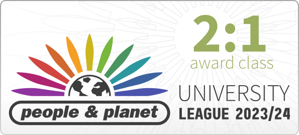People & Planet University League award class: 21