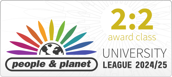 People & Planet University League award class: 22